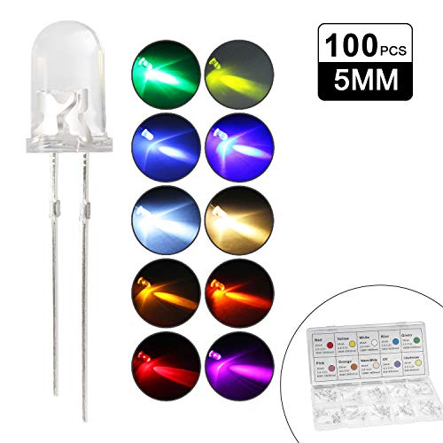 50 Diodi LED Rossi 5x9 Mm, Lente Rossa, 4000-20000 Mcd, Per Elettronica E Hobby