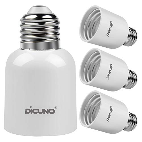 DiCUNO E27 a E40 Socket Converter Adattatore socket da 4-pack Adattatore di base per lampada di alta qualità per lampadine a LED e lampadine a incandescenza e lampadine CFL