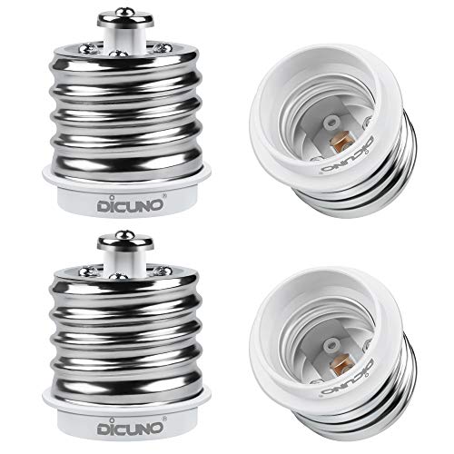 Dicuno Socket Converter 3 DiCUNO E40 a E27 Socket Converter Adattatore socket da 4-pack Adattatore di base per lampada di alta qualità per lampadine a LED e lampadine a incandescenza e lampadine CFL