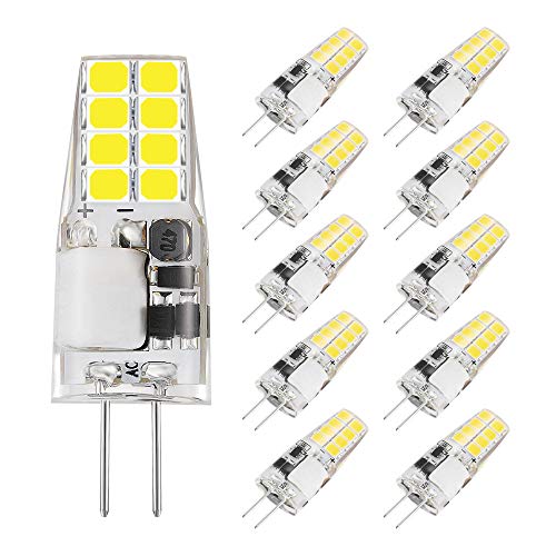 Lampadina a LED G4, Lampadine a capsula AHEVO G4 Mini, 3W, Sostituzione di lampadine alogene da 20W-30W, bianco (6000K, 10pz)