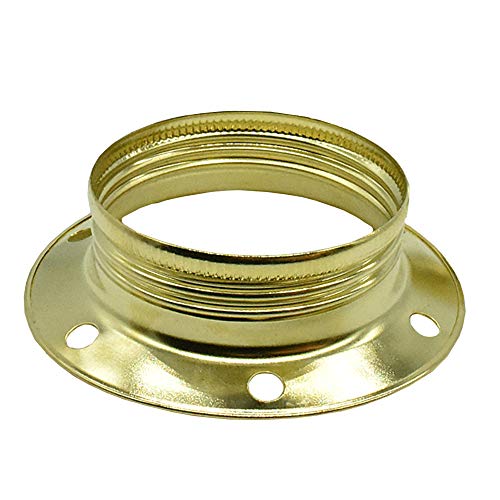 3 anelli a vite E27 in metallo color ottone per portalampada anello D.60 H.17,6 mm per paralumi o elementi in vetro