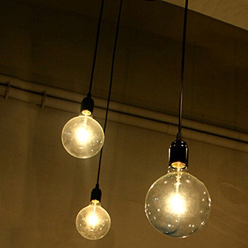 3-testa Lampada a Sospensione Vintage Edison Soffitto Apparecchio a Sospensione E27 Industrial Light Lampada Nero Regolabile Lampadario