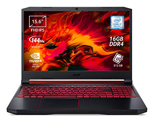 Acer Nitro 5 AN515-54-732V Notebook Gaming con Processore Intel Core i7-9750H, Ram 16GB DDR4, 512GB PCIe NVMe SSD, Display 15.6" FHD IPS 144 LED LCD, NVIDIA GeForce GTX 1650 4GB GDDR5, Windows 10 Home