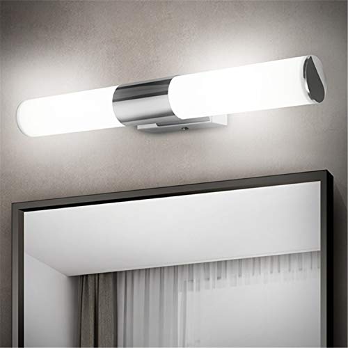 12W Lampada Specchio lampada da parete della lampada bagno in acciaio inox Bianco freddo bagno dilluminazione 600 mm impermeabile Bianco elegante alla moda 