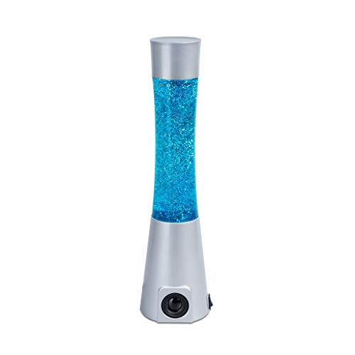 Balvi Lampada Lava Altoparlante Glitter Colore Blu Altoparlante Wireless Lampadina Inclusa Alluminio/Vetro 42cm