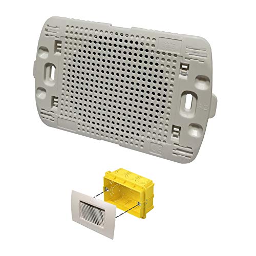 Diffusore audio sonoro da incasso per scatola cassetta 503 a parete altoparlante bianco placca living light incluso LN4703 per amplificatore