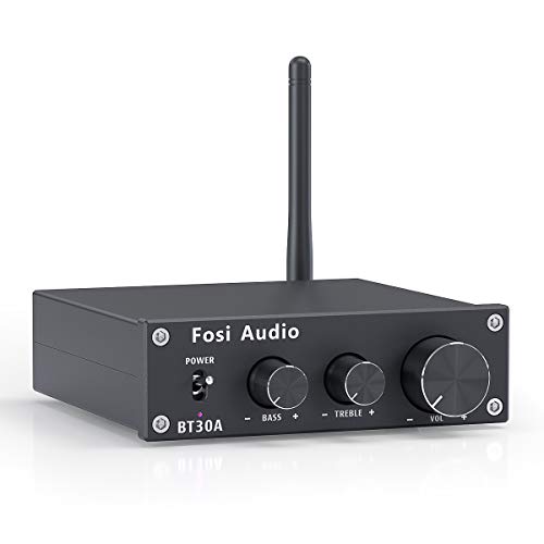 Fosi Audio BT30A - Bluetooth 5.0 Amplificatore Audio Stereo, per 2.1CH Altoparlanti Passivi e Subwoofer, Mini classe D Ricevitore Integrato Hi-Fi, Con Amplificatore di Controllo Dei Bassi Alti