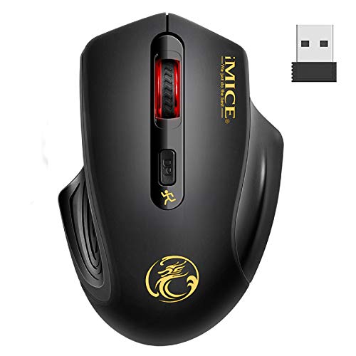 iAmotus Mouse Wireless, Mouse Senza Fili 2,4G Portatile USB Mouse Ergonomico 3 Livelli DPI Regolabile Mouse Senza Fili Silenziosi, Compatibile con Laptop, PC, Computer, Notebook, Deskbtop