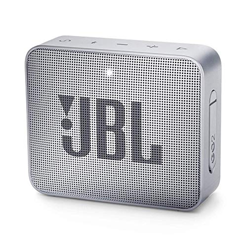 JBL GO 2 Speaker Bluetooth Portatile, Cassa Altoparlante Bluetooth Waterproof IPX7, Con Microfono, Funzione di Noise Cancelling, Fino a 5h di Autonomia, Grigio