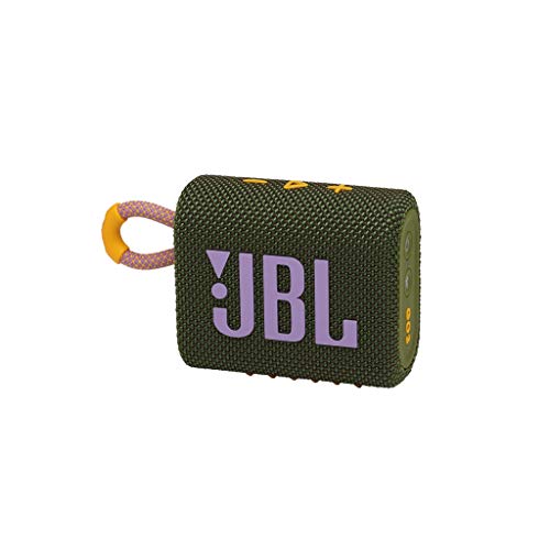 JBL GO 3 Speaker Bluetooth Portatile, Cassa Altoparlante Wireless con Design Compatto, Resistente ad Acqua e Polvere IPX67, fino a 5 h di Autonomia, USB, Verde