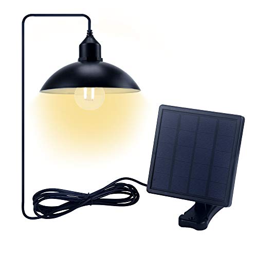 Jolicobo Solar Lampada da Soffitto Solar Hanging Lamp 2 Modalità IP65 Impermeabile LED Solar Lampada a Sospensione Lampada a Sospensione per Esterno (Coprilampada)
