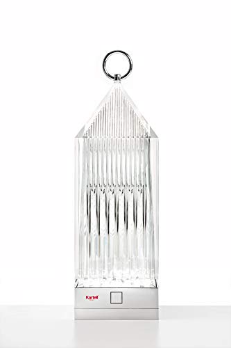 Kartell 9335B4 Lantern - Lampada da Tavolo, Dimmerabile, Trasparente (Cristallo), 9.5 x 9.5 x 31 cm