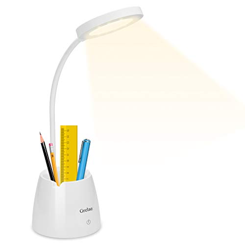 Lampada da Scrivania a LED, 3 Modalità Lampada da Tavolo Bambini con Portapenne e Supporto Telefono, Lampada Scrivania Bambini USB Ricaricabile, Rotazione a 360° Lampada da Tavolo per Studio Lavoro Lampada da Scrivania a LED, 3 Modalità Lampada da Tavolo Bambini con Portapenne e Supporto Telefono, Lampada Scrivania Bambini USB Ricaricabile, Rotazione a 360° Lampada da Tavolo per Studio Lavoro