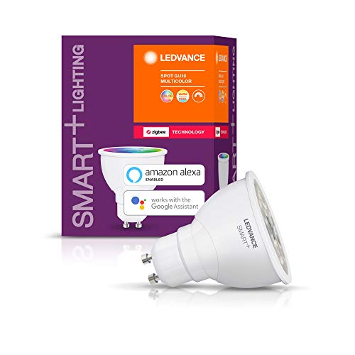 Ledvance Smart Lampadina LED Zigbee con Riflettore PAR16, GU10, 50 W Equivalenti, Luce Colorata RGBW