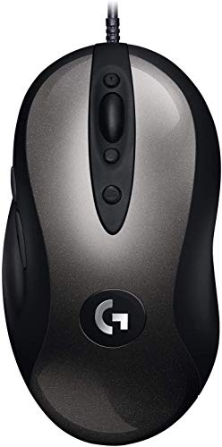 Logitech G MX518 Mouse Gaming, Sensore HERO 25K, 25.600 DPI, Processore ARM, 8 Pulsanti Programmabili, PC/Mac, Nero/Grigio