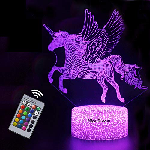 Probuk Luce di Notte 3D LED, 3 pezzi Luce Notturna Bambini, Luce Notturna 3D, 3D Illusione Lampe