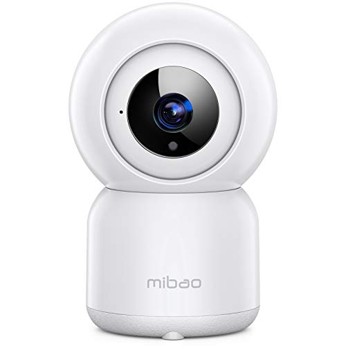 Mibao 1080P Telecamera Sorveglianza Wifi,videocamera IP Interno Wireless con Visione Notturna,Audio Bidirezionale,Notifiche in tempo reale del sensore di movimento,Allarme via APP
