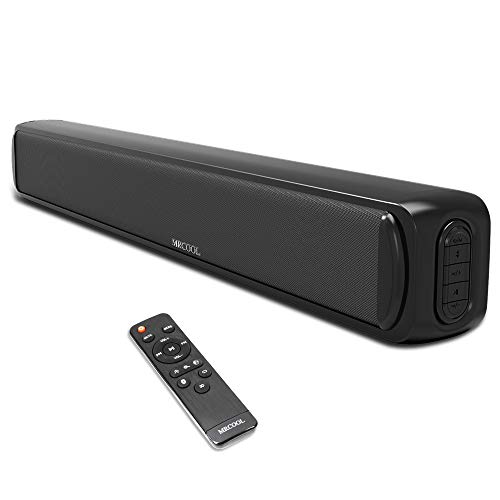 MRCOOL Soundbar SB-001, Altoparlanti Soundbar Bluetooth 5.0 con Suono Surround 3D per TV e Home Theater, Connessione AUX / Coassiale / HDMI / Ottica / USB
