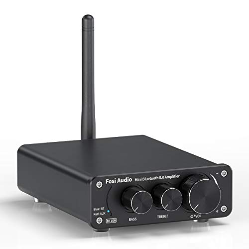 [Nuova Versione] Amplificatore Audio Stereo Bluetooth 5.0 Sintoamplificatore 2 Canali Classe D Mini Hi-Fi Amp Integrato per Altoparlanti Domestici 50W x2 TPA3116 - Fosi Audio BT10A