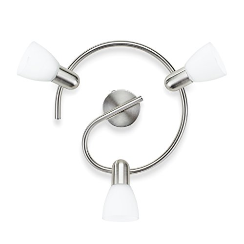Philips Lighting Burlap Lampada Faretti a Spirale 3 Luci Orientabili, Lampadina Non Inclusa, Bianco, 3 x 40 W