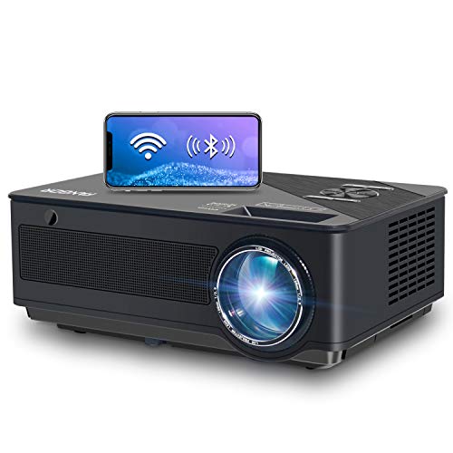 Proiettore WiFi FANGOR Videoproiettore Full HD Proiettore 1080P Nativo 7500 lumen Bluetooth Proiettore per home theater , compatibile con TV Stick, HDMI, VGA, USB, Smartphone
