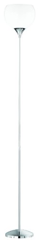 Reality Leuchten R43021006 Junior - Lampada da terra con paraluce in plastica, altezza 180 cm, 1 x E27 max. 60 W (lampadine non incluse), colore: Bianco/Cromato