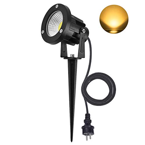 INNOVATE Faretto LED Da Giardino Con Picchetto – IP65, Orientabile, GU10, 230V, Nero, Ideale Per Vialetti E Alberi