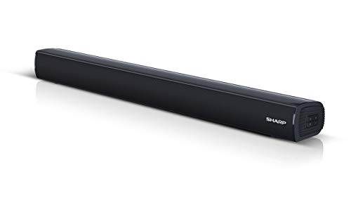 Sharp Soundbar HT-SB106, 110 W, 2.0. Bluetooth, HDMI ARC-CEC, Audio Ottico, Ingresso AUX, Telecomando, 65 cm, Nero Satinato