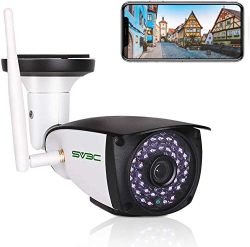 SV3C HD 5MP Videocamere di Sorveglianza Esterno Wi-Fi Telecamera IP con Rilevamento del Movimento, Audio Bidirezionale, Visione Notturna, IP66, Vista a Distanza Via Phone/Tablet/Windows