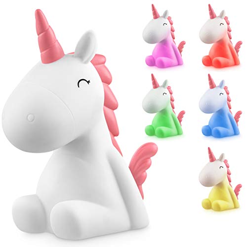 Sweet Ponies Luce Notturna LED Unicorno, Lampada da notte per bambini