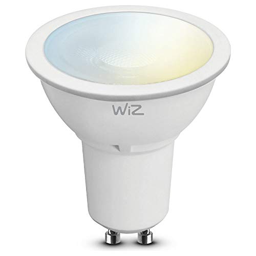 WiZ Smart - Lampadina LED G2, luce bianca calda, GU10 (Smart Home, dimmerabile, WLAN, 9 W – 50 W, 2700 K, Lm350, App & Voice Control Alexa, Siri, Google & IFTTT)