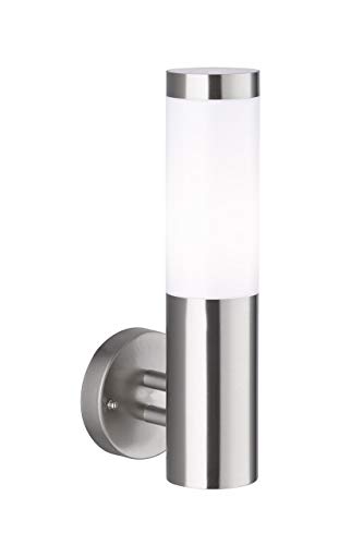 Eglo Robledo Lampada Da Parete Esterna A LED 1 Fiamma – Acciaio Inox E Vetro, GU10, IP44, 5W 400lm