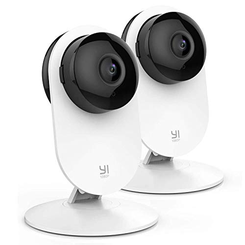 YI Home Camera 1080p Kit da 2 ,IP Camera WiFi,Telecamera Interno di Sorveglianza con Rilevamento di Movimento,Notifiche Push,Audio Bidirezionale,Visione Notturna,Smart Videocamera per telefono,laptop