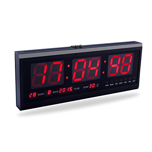 Yosoo LED Multifunzione digitale con calendario Orologio da parete con display della temperatura per Casa Ufficio