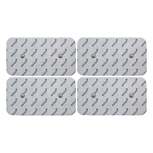 4 elettrodi pads 10x5 cm compatibili con COMPEX elettrostimolatore per terapia TENS e massaggio EMS - qualità axion