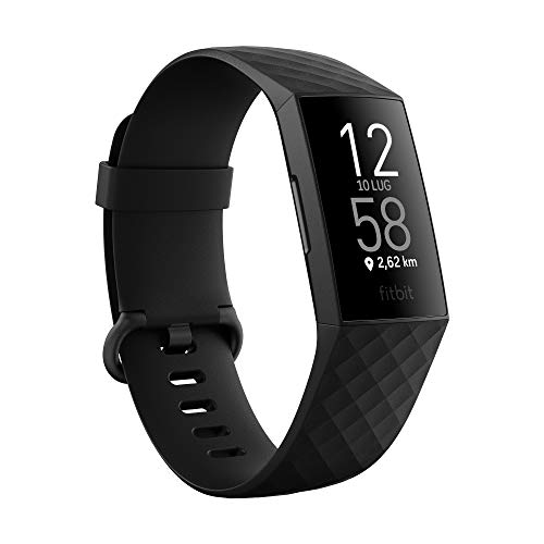 Fitbit Charge 4: fitness tracker con GPS integrato, rilevazione del nuoto e fino a 7 giorni di durata della batteria, Nero