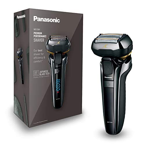 Panasonic ES-LV6Q - Rasoio premium con 5 elementi di foratura, a umido e a secco, con testina flessibile 3D e rasoio pieghevole
