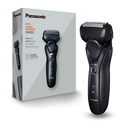 Panasonic ES-RT37-K503 Rasoio Uomo Wet&Dry a 3 Lame per un Taglio Rapido e Preciso, Testina Multidirezionale, Tagliabasette a Scomparsa, Lavabile, Nero