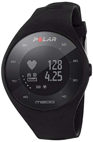 Polar M200, Orologio GPS con Cardiofrequenzimetro Integrato, Monitoraggio attività Fisica e Sonno Unisex-Adulto, Nero, M/L