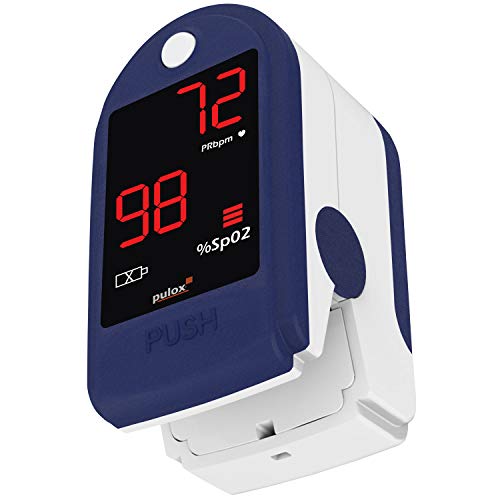 Pulsossimetro Pulox-PO-100 con display a LED saturimetro in colore blu