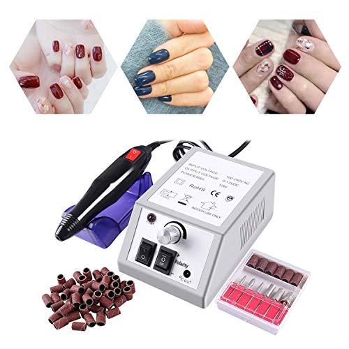 Trapani e accessori elettrici per manicure rettificatrice elettrico di chiodo e strumenti fresa per unghie di manicure Bianco 100 levigatura bande