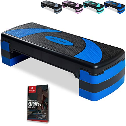 Max Strength Step Aerobico: Panca Regolabile 5 Livelli (10-30cm) Per Fitness E Cardio A Casa, Antiscivolo