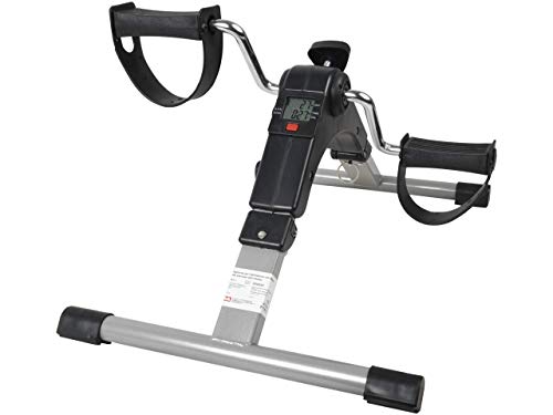 GOTOTOP Cyclette Pieghevole Pedal Trainer Pedale della Bici Mini Bike Esercizio Pedaliera Riabilitativa con Monitor LCD per Il Recupero di Braccia e Gambe 