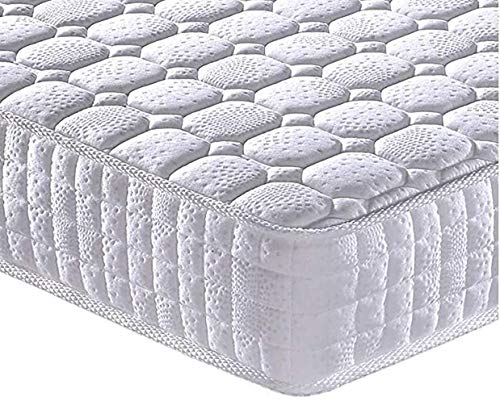 Baldiflex Emporio Materasso Singolo 100x200cm Con 700 Molle Insacchettate E Strato In Memory Foam 5cm - Altezza 27cm - Rivestimento In Aloe Vera Sfoderabile E Lavabile - Made In Italy