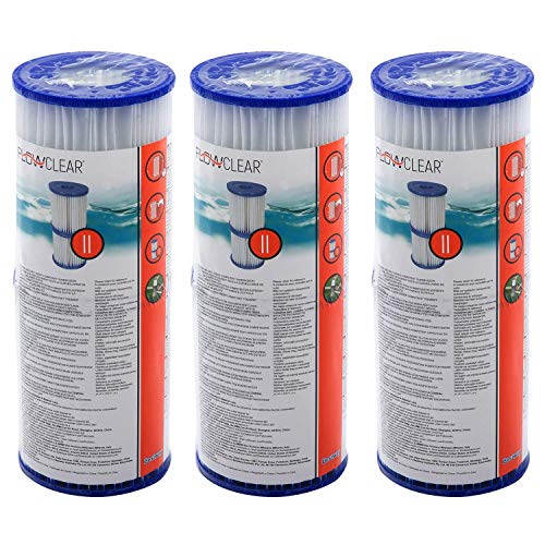 Bestway - Cartuccia per filtro per pompa della piscina, Intex Bestway, misura: 2, 6 pezzi