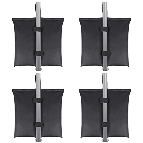 4 Sacchetti Pesi Per Gazebo - Manicotti In Tessuto 600D, Riempibili Con Sabbia, 38x34cm