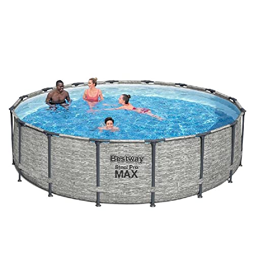 Steel Pro MAX Set piscina 4,88 m x 1,22 m Colore pietra grigia