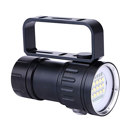 torcia subacquea led + Torcia per immersione, IPX8 18000 lumen 500M Torcia impermeabile notte immersione torcia lampada lampada luce subacquea campo esterno