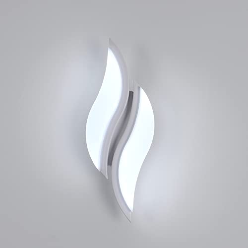 Goeco Applique LED da Parete Interno, Lampada 20W, Moderno in Acrilico per Camera da letto Soggiorno Bagno Corridoio, Luce Bianca Fredda 6500K