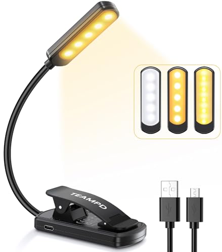 Lampada da Lettura Ricaricabile con Clip